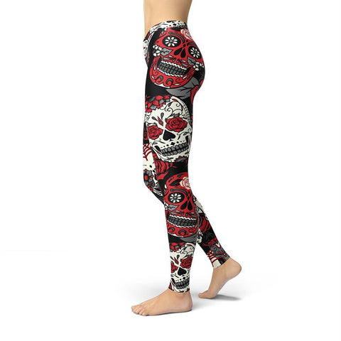 Red And Black Sugar Skulls