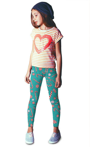 Youth Candy Cane - Teal